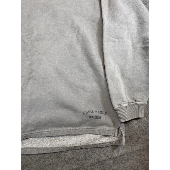 Eddie Bauer Sweatshirt Mens Large Gray Pullover Crewneck Minimalist Sporty Y2K - Picture 4 of 5